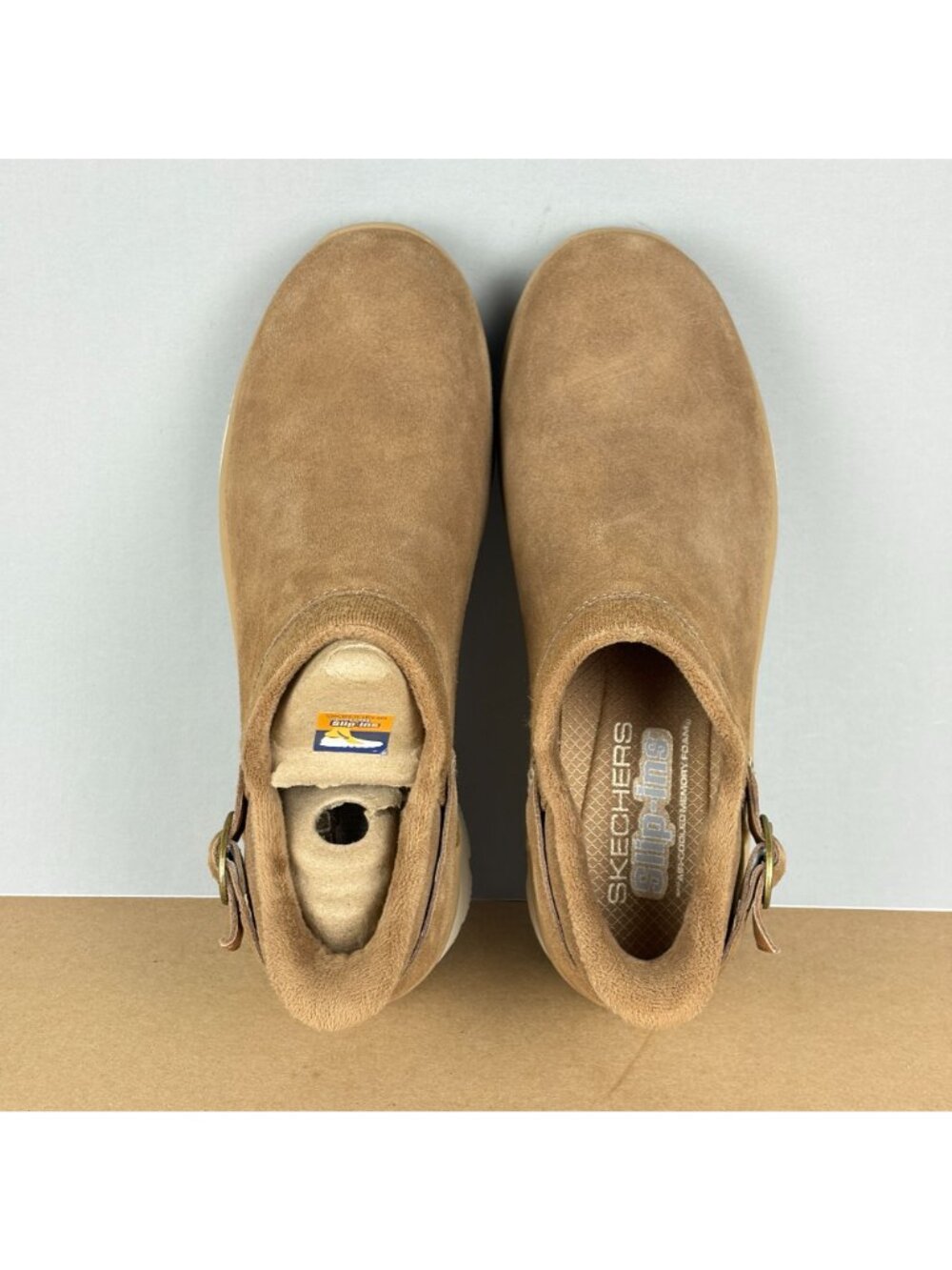 Skechers Slip-Ins Easy Going Modern Time Suede Shoes Womens 10 Tan Slip On - Picture 9 of 10